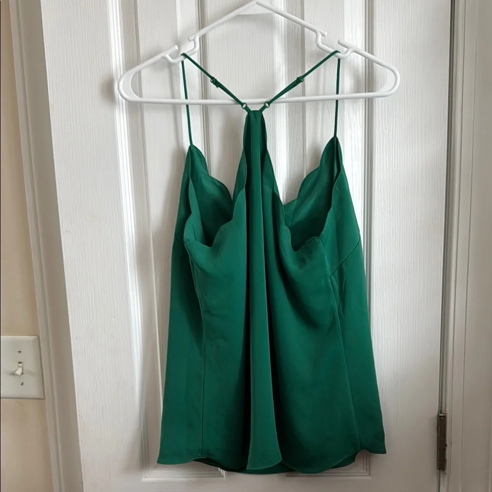 NWT J.Crew Emerald Green Scalloped Shell Tank Top – Size 8 - Picture 3 of 3